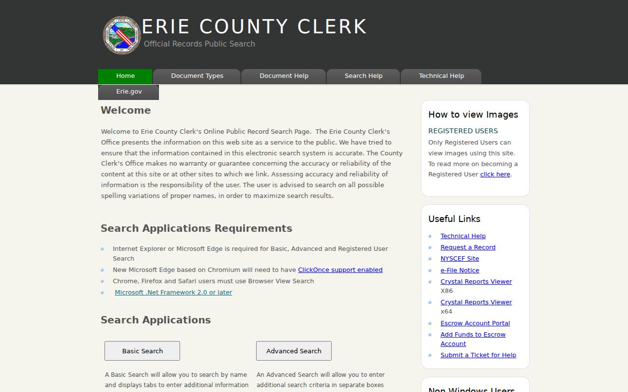 Orchard Park previous residents deed research through Erie County Clerk legacy records